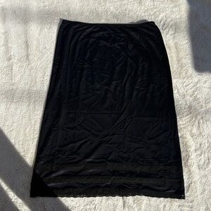 Pink lady LaceVintage Black Slip Skirt – Size Large | Y2K Minimalist |